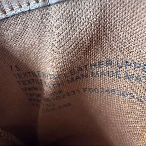 DV Dolce Vita Boots Womens 7.5 Fringe Booties Brown Leather Peep Toe Heeled Boho - Picture 7 of 12